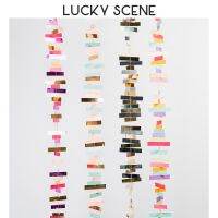 【hot】◇⊕▦  Rectangular Garland Fashion Decoration Shopping Mall Window Display Flags S01152
