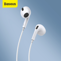 Baseus หูฟังอินเอียร์3.5มม.,หูฟัง Type-C ด้านข้างหูฟังเสียงเบสพร้อมไมค์สำหรับ Xiaomi Samsung