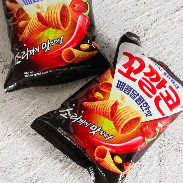 Korean Lotte Sweet and Spicy Corn Snack Lazada PH
