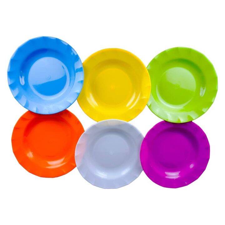 Reusable Plastic Plate Wave Shape Dinnerware Plates Plato Lazada PH