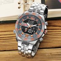 KAT-WACH Watch Men Top Brand Luxury Military Sports Casual Waterproof Dual Display Quartz Stainless Steel Wrist Watch For Men