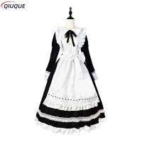 Women Maid Outfit Black And White Apron Dress Lolita Dresses Men Cafe Costume Cosplay Costume Горничная Mucama S-5XL