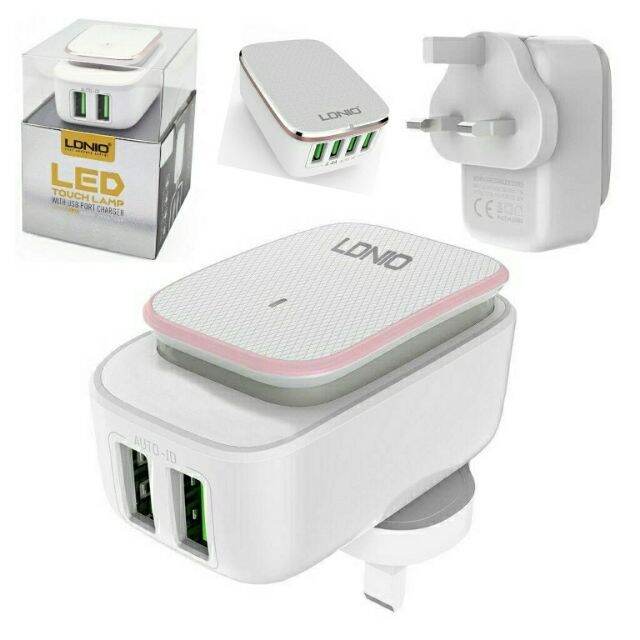 LDNIO A2205 LED Touch Lamp Dual 2 USB Output Port Auto ID USB Charger