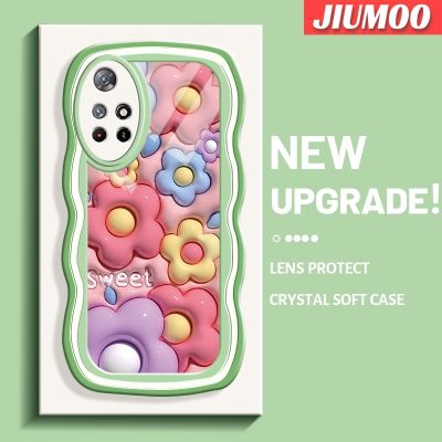 เคส JIUMOO สำหรับ Xiaomi MI POCO M4 Pro 5G Redmi Note 11 5G Note 11S Note 10T 5G เคสลายการ์ตูน3มิติดีไซน์ใหม่ดอกไม้ลูกอมขอบครีมแฟชั่นเรียบง่ายเคสโทรศัพท์แบบใสนิ่มกล้องปลอกซิลิโคนเคสโปร่งใสกันกระแทกเพื่อการป้องกัน