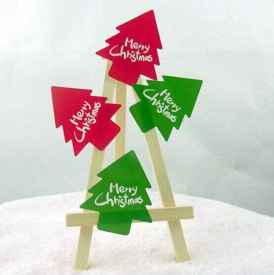 free-shipping-800pcs-red-green-christmas-tree-shape-sealing-sticker-label-sticker-new-year-gifts-stickers-labels