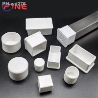 Round Square Chair Leg Tips Caps White Furniture Foot Table End Covers Pipe Plug Floor Protector Non-slip Bottom Leveling Feet