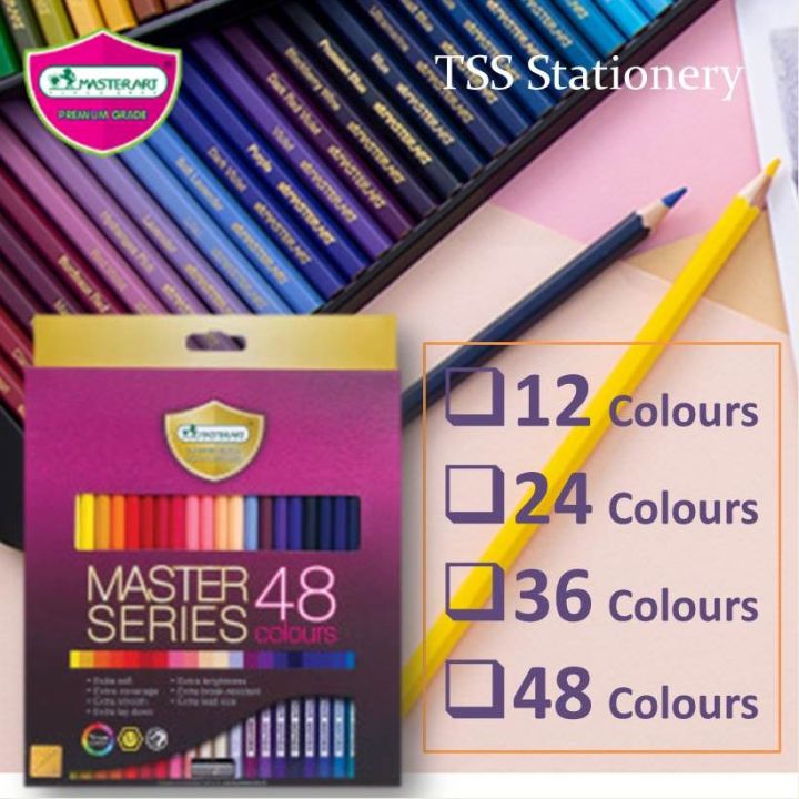 Box Set Masterart 124 Coloured Pencils Colors Coloring Drawing Art