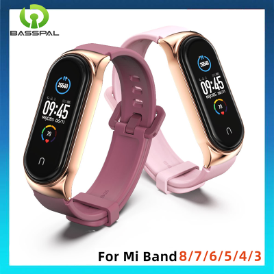 สายรัดฐานสำหรับสาย Xiaomi Mi 8 7 6 5 4 3สายรัดข้อมือซิลิโคนอะไหล่ Xiaomi สายรัด Xiaomi Mi 6 MiBand 7 6 5 4 3สายรัดข้อมือ