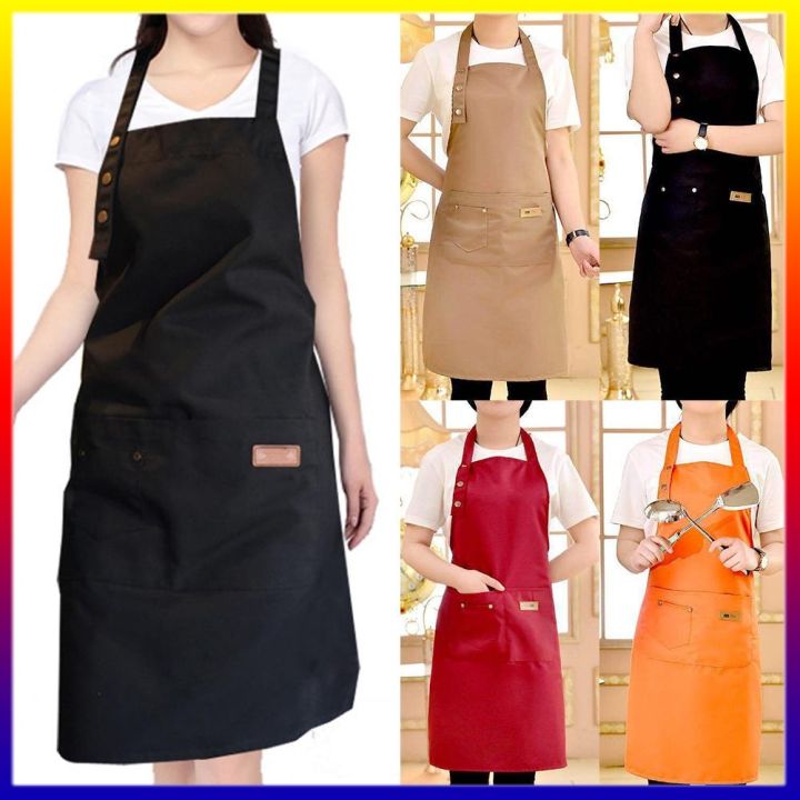 คุณภาพสูง-apron-แฟชั่นผ้าใบผ้ากันเปื้อนกันน้ำร้านกาแฟตัดผมผ้ากันเปื้อนทำงานครัวผ้ากันเปื้อนทำอาหาร
