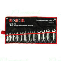 Force 51214P ชุดประแจแหวนข้าง-ปากตาย จำนวน 12 ชิ้น (ขนาด 8, 9, 10, 11, 12, 13, 14, 15, 16, 17, 18, 19มม.)