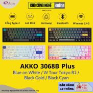 Bàn phím cơ AKKO 3068B Plus Bluetooth 5.0 Wireless 2.4Ghz Hotswap Foam