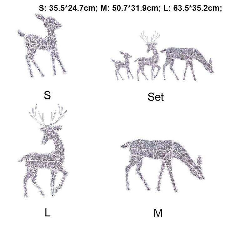 รูปปั้นกวางเอลก์แบบกวางเรนเดียร์คริสต์มาสแสงประดับต้นไม้ตกแต่งบ้านเทศกาลรสชาติ-sedition78am6ที่น่ารักสำหรับสนามกวางเอลก์คริสต์มาส