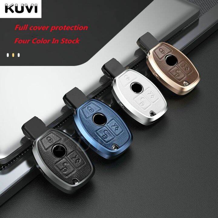 เคส-kunci-remote-mobil-หนังอัลลอยด์มีสายสำหรับเมอร์เซเดสเบนซ์-cla-glc-glla-glk-w210-w211-w204-w176-a-bc-r-ชั้น-amg
