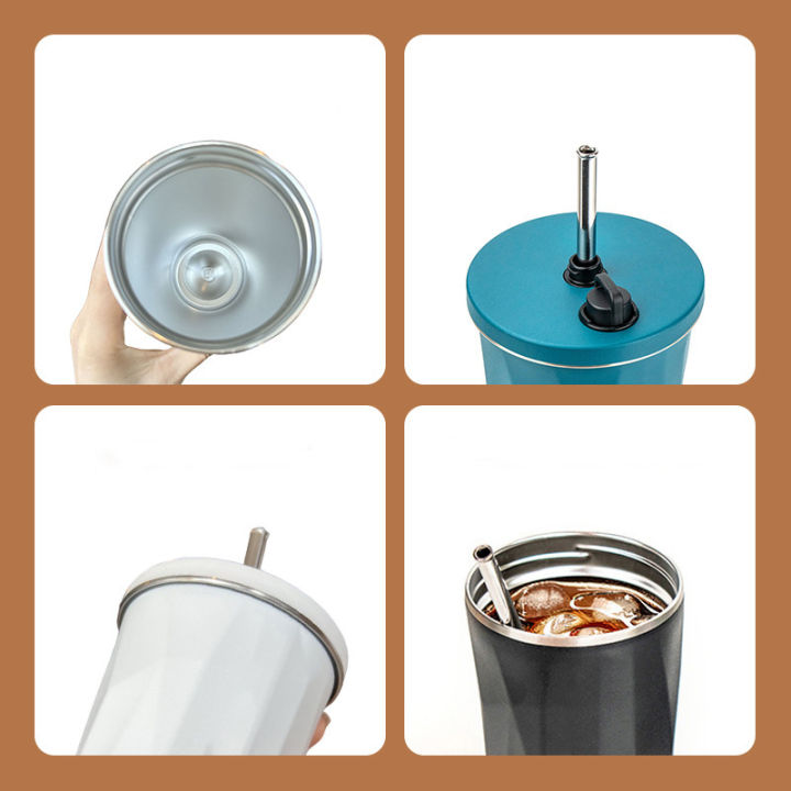 retractable-straw-cup-stainless-steel-coffee-cup-minimalist-straw-cup-vacuum-cup-large-capacity-insulation-cup-high-appearance-coffee-cup