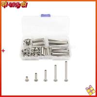 QIANGDI 100PCS โลหะสำหรับตกแต่ง Book SCREWS M5 x 10/20/30/40/50มม. สกรูชิคาโก Phillips แผ่นป้าย ยึดถังและสกรูชุดสารพัน