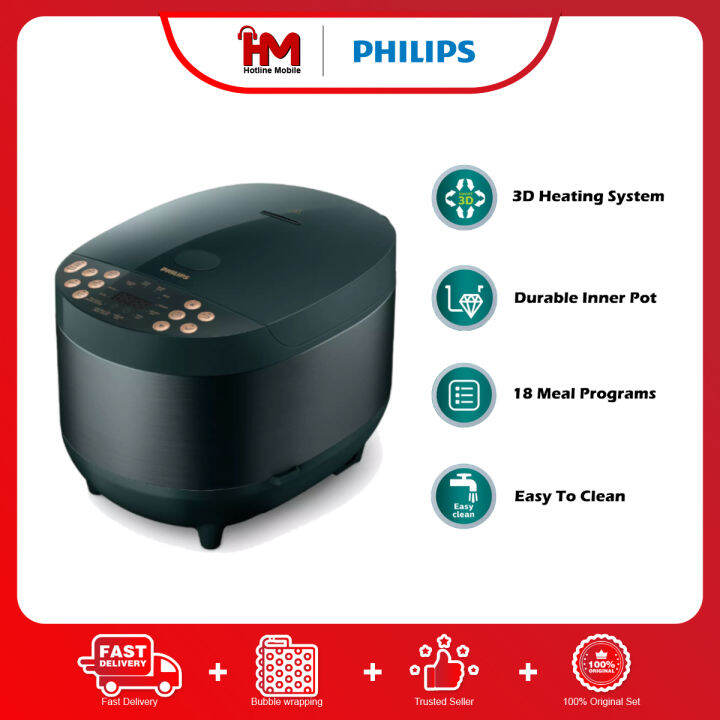 Philips HD4518 1.8L Digital Rice Cooker (HD4518/62) Lazada