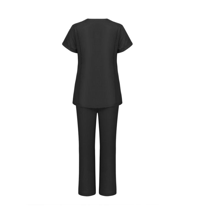 xinyi3-womens-medical-ชุดขัดชุด-breathable-doctor-ชุดพยาบาล-medical-scrubs-กางเกง-v-neck-top-drawstring-กางเกงทำงานผ้าสบาย-5-กระเป๋ายืดใหม่