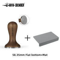 MHW-3ER 58.35มม. กาแฟ Tamper Espresso กด Tamping Mat ฐานสแตนเลสไม้ Handle Home Barista อุปกรณ์เสริม