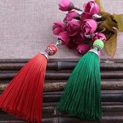 【CW】 Fashion Tassel Keychain Car Hanging Fringe Chinese Buckle Chain Jewelry Finding Holder