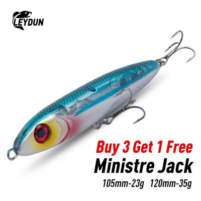 【DT】hot！ LEYDUN Ministre Jack Stickbait Sinking Fishing Lures 105mm 23g 120mm 35g Hard Baits Wobblers for Sea Bass