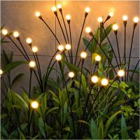 Cross-Border Solar Lawn Lamp Garden Lamp Led Pneumatic FireFly Ground Plug Light Garden Decoration Holiday Light Swing 6