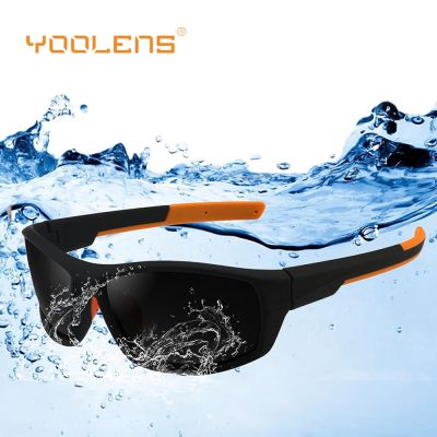 YOOLENS แว่นตากันแดดแบบลอยตัวสำหรับผู้ชาย,แว่นตากันแดด UV400โพลาไรซ์ย้อนยุคแว่นตากันแดดสำหรับขับรถตกปลาทรงสี่เหลี่ยมผืนผ้าสำหรับแว่นตาเล่นกีฬาของผู้ชาย