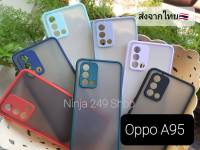 เคส Oppo A95 ขอบซิลิโคน+กันกล้อง