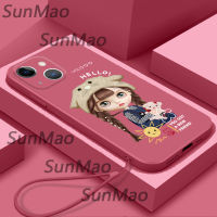 เคสโทรศัพท์ iPhone 13 ซิลิโคนอ่อนนุ่มปกหมวกออกแบบปกสำหรับสาว