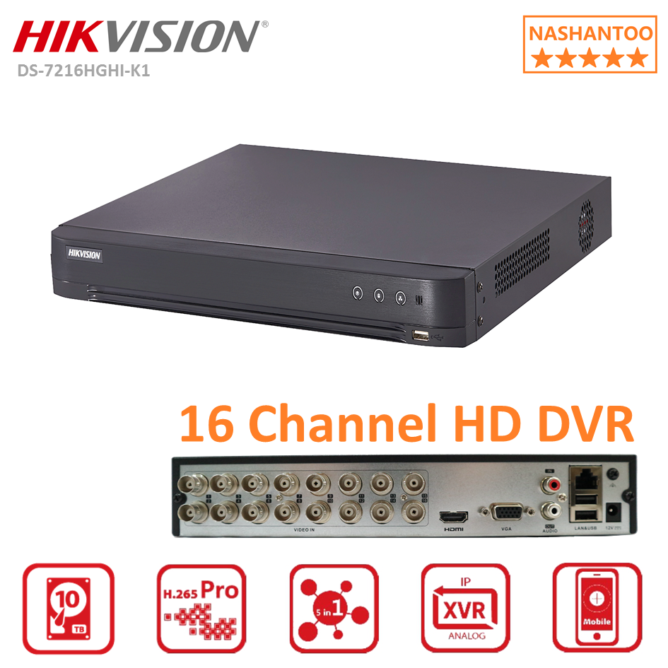 TurboHD HIKVISION 16 CHANNEL DVR-XVR DS-7216HGHI-K1 HARD DRIVE OPTIONAL 