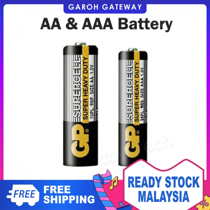 GG - GP BATTERY SUPERCELL SUPER HEAVY DUTY AA & AAA BATTERY Long ...