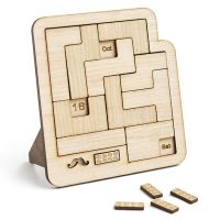 Wooden Daily Calendar Puzzle Brain-Burning Playable Monthly Calendar Puzzle,Office Desktop Ornaments