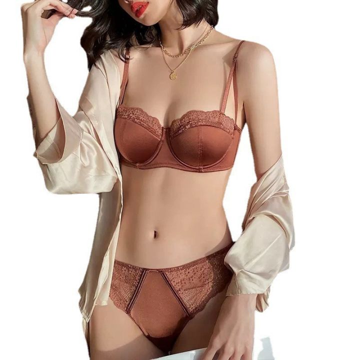 xi-ke-teevancce-new-french-thin-satin-lace-underwear-with-large-chest-and-small-sexy-bra