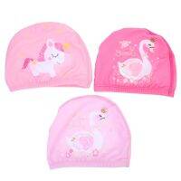 3 Pcs Kids Swim Cap Earmuffs Children Supply Polyester Hats Decorative Swimming Caps Portable Girl Swim Caps