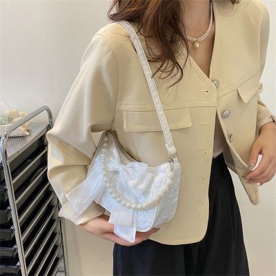 【Hot Sale】 design sweet style bowknot armpit bag womens summer high-value new trendy fashion all-match shoulder