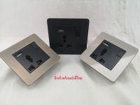 Vintage electricity socket switch Old style Brass Toggle Light​ Dimmer Metal plate สวิตซ์ ปลั๊กไฟวินเทจ แบบโบราณ  สีทอง เหล็ก Wall switch  Metal  สินค้าพร้อมส่งที่ไทย