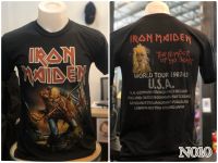 IROND MAIDEN ถือธงดำ 3Dt-shirt เสื้อวงดนตรี ร็อคต่างประเทศ เสื้อชาวร็อค เสื้อtour would เสื้อยืดคอกลม เสื้อยืดผู้ชาย เสื้อสไตล์วินเทจ ไม่มีตะเข็บขาง สรีนหน้าและหลังขับเนื้อ งานผ้าบาง ผ้า5050 ผ้า3D ป๊าย3Dt-shirt สักเครื่องได้ ไม่หด ไม่ลอก นิ