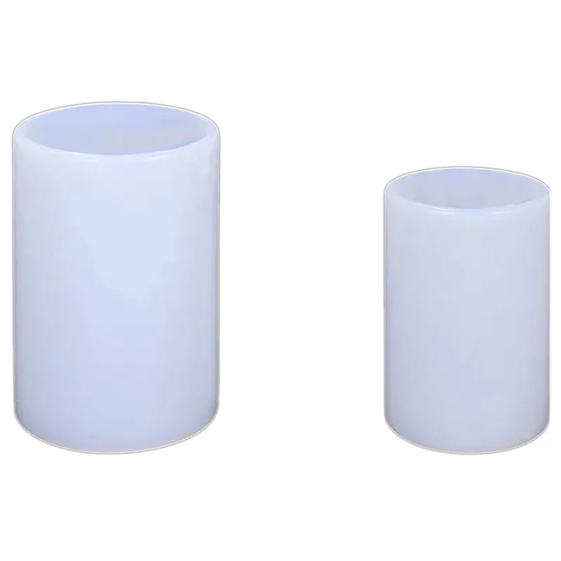 Cylinder Candle Molds for Candle Making 4 Pcs Pillar Casting Silicone Molds  for Resin Casting Soap Flower Specimen Insect Specimen Clay Craft