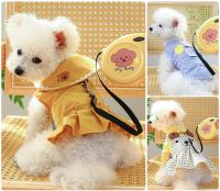 Dog Harness Dress for Small Dogs Girl and Leash  Puppy Clothes with D Ring  Pet Cat Outfit Dresses