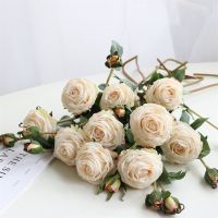 Artificial European Peony Tea Rose Camellia Silk Artificial Flower Flower Diy Home Garden Wedding Home Decoration Decoration