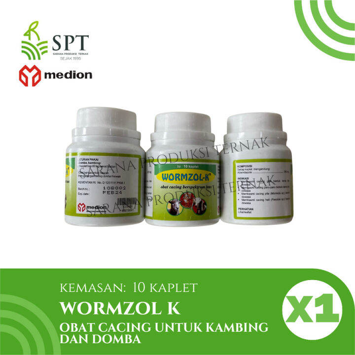 MEDION WORMZOL K OBAT CACING KAMBING DOMBA 10 KAPLET | Lazada Indonesia