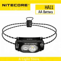 NITECORE ไฟหน้า HA11 AA,ไฟหน้าแบตเตอรี่กันน้ำไฟหน้าตกปลาโคมไฟตั้งแคมป์สำหรับวิ่งไฟฉายตั้งแคมป์