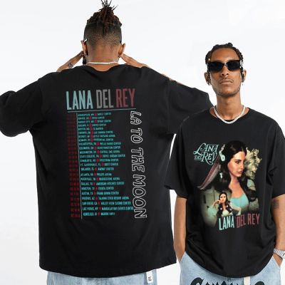 90s Singer Lana Del Rey La To The Moon Tour Print T Shirt Casual Vintage Hip Hop T-shirt Streetwear Fashion Harajuku Tee Shirt XS-4XL-5XL-6XL
