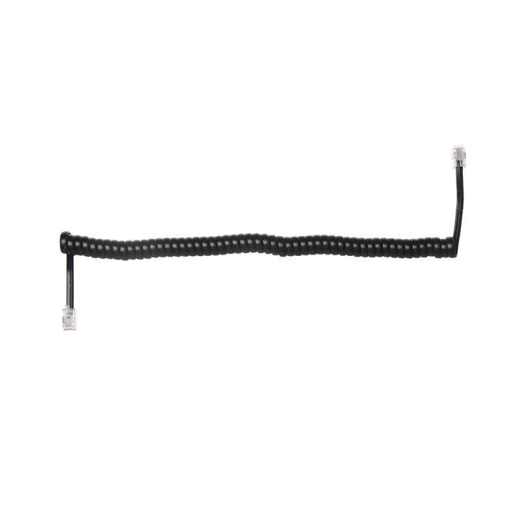 LY Black Handset Line Coiled Connector Wire Telephone Cord Cable White