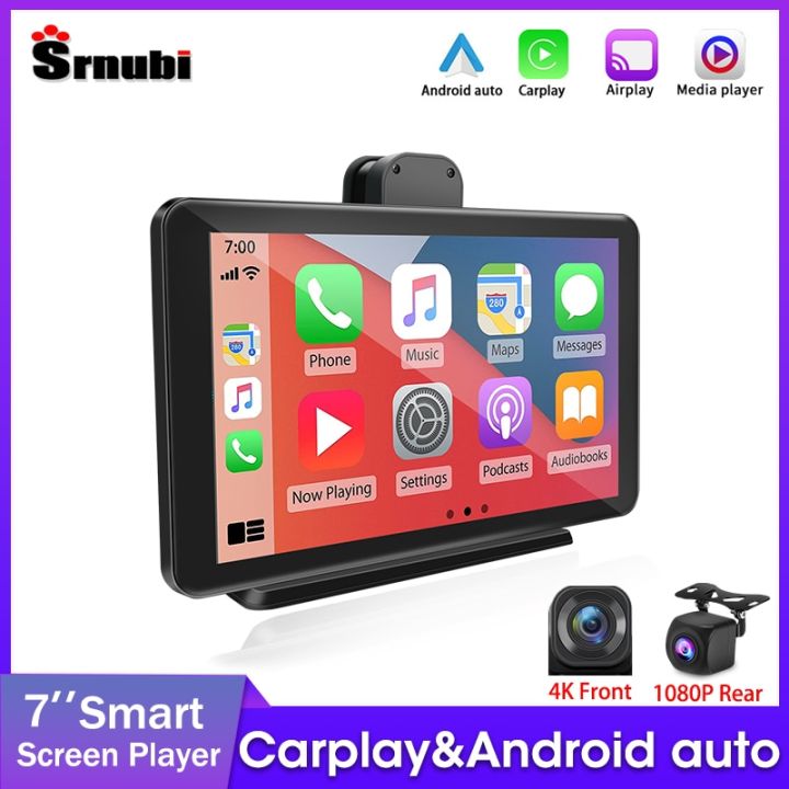 srnubi-7-4k-carplay-android-กล้อง-dvr-รถยนต์ด้านหน้าและด้านหลังรถยนต์-dashcam-fm-wifi-wifi-video-driving-videoregistrer-เครื่องบันทึกอัจฉริยะ