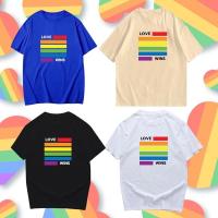 เสื้อยืด สกรีน PRIDE MONTH ลาย love wins พร้อมส่ง