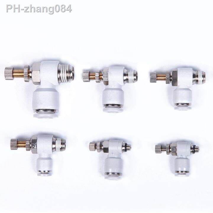 sl-throttle-valve-white-quality-fast-connection-4-6-8-10-12mm-hose-fitting-thread-1-8-quot-1-4-quot-3-8-quot-1-2-quot-air-speed-regulating-valve