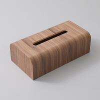 1Pc Wooden Tissue Box Decorative Napkin Box Simple Desktop Tissue Holder Desktop Tissue Box Home Supplies(Brown) MJ