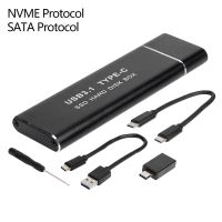 M2 SSD Case M.2 to USB Type C 10Gbps External Hard Drive Enclosure For NVME PCIE NGFF SATA M/B Key Dual Protocol SSD Disk