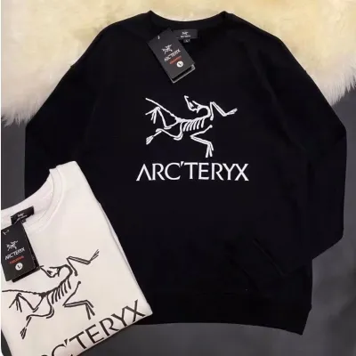 Arcteryx เสื้อสเวตเตอร์พิมพ์คอกลมบรรพบุรุษสำหรับผู้หญิงผู้ชายและผู้หญิง,เสื้อสเวตเตอร์ลำลองแบรนด์เทรนฤดูใบไม้ร่วงและฤดูหนาวเข้ากับทุกชุด