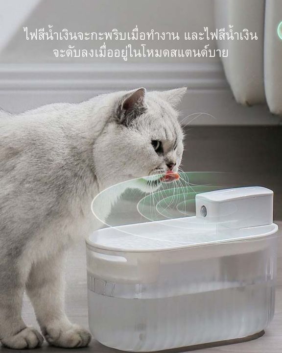 petparadise-th-น้ำพุแมวไร้สาย-น้ำพุไร้สายอัตโนมัติ-เซน-เซอร์-ตรวจจับได้อย่างอัจฉริยะ-น้ำไหลอัตโนมัติทุก15วินาที